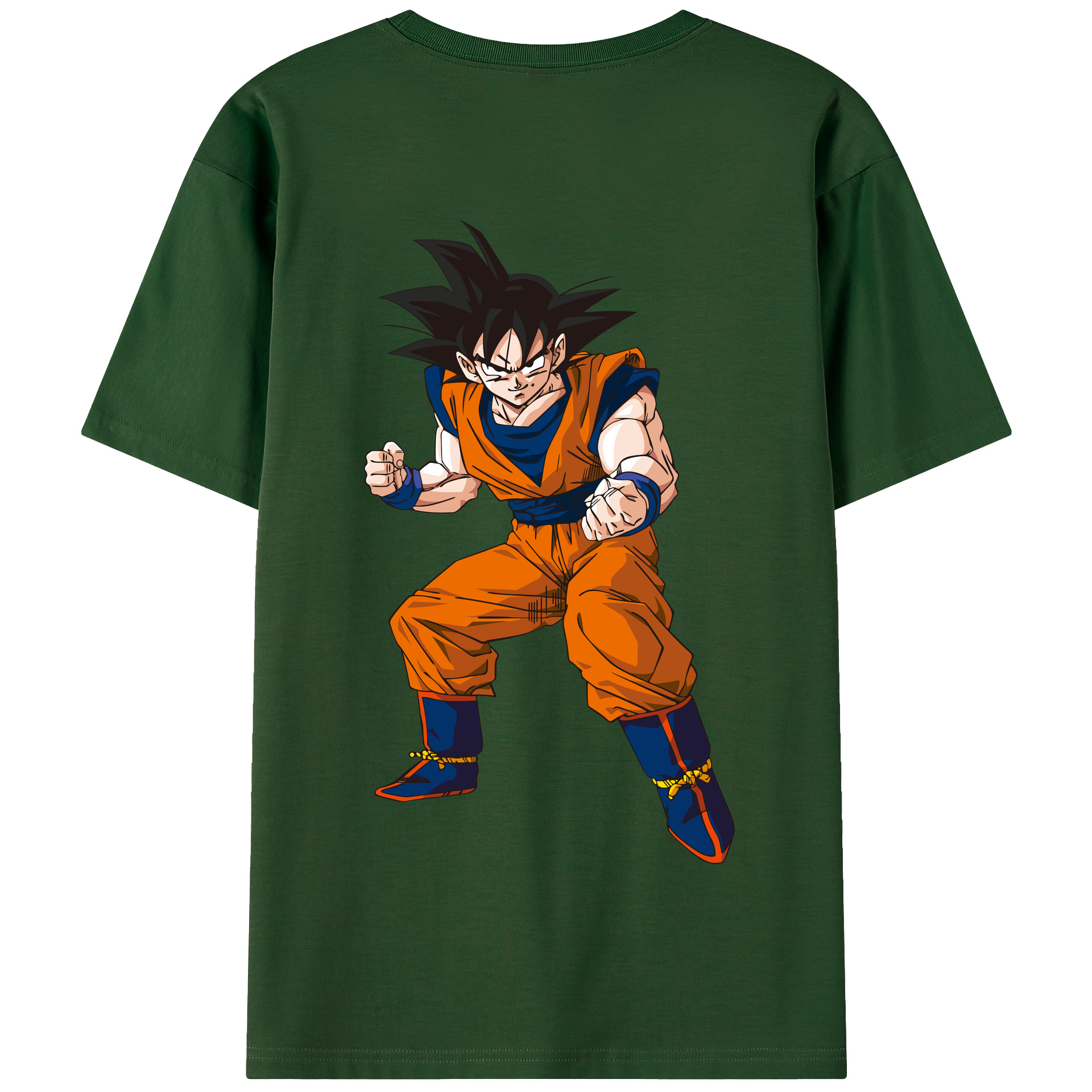 （画像用） ドラゴンボール 孫悟空（そん ごくう）Son Goku カカロット DRAGON BALL Kakarotto 綿100％半袖Tシャツ（背面プリント）